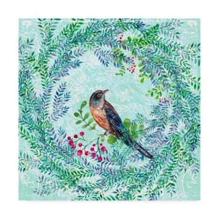 Trademark Fine Art Irina Trzaskos Studio 'Blue Bird Ii' Canvas Art, 14x14 ALI21031-C1414GG